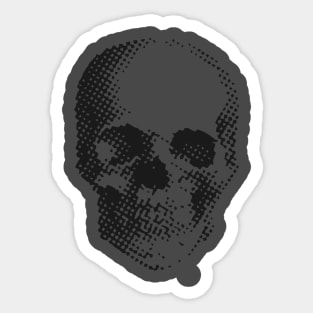 Halftone Skull Rock Sticker